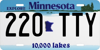 MN license plate 220TTY