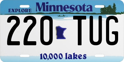 MN license plate 220TUG