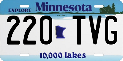 MN license plate 220TVG