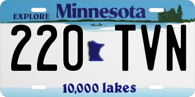 MN license plate 220TVN