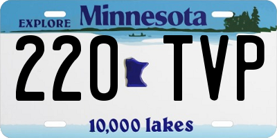 MN license plate 220TVP