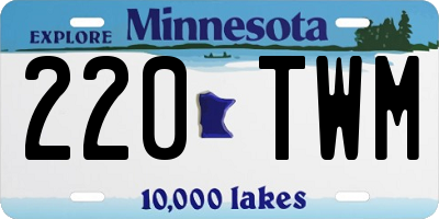 MN license plate 220TWM