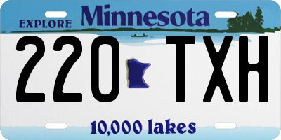 MN license plate 220TXH