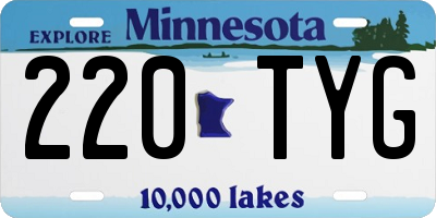 MN license plate 220TYG