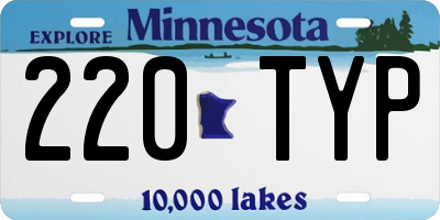 MN license plate 220TYP