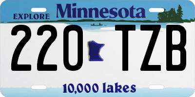MN license plate 220TZB