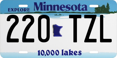 MN license plate 220TZL