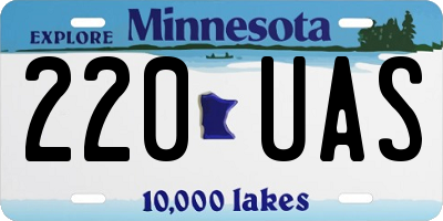 MN license plate 220UAS