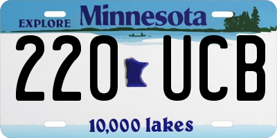 MN license plate 220UCB