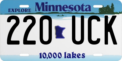 MN license plate 220UCK