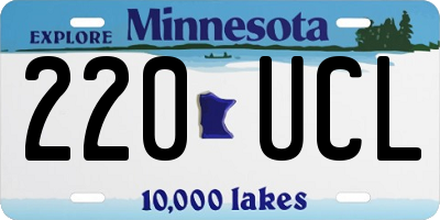 MN license plate 220UCL