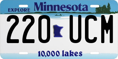 MN license plate 220UCM