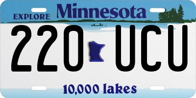 MN license plate 220UCU