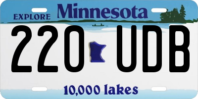 MN license plate 220UDB