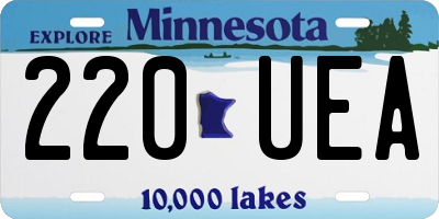 MN license plate 220UEA