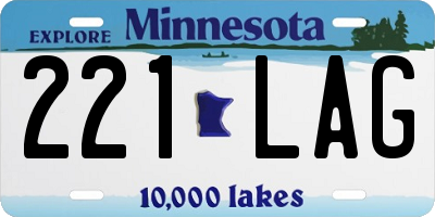 MN license plate 221LAG