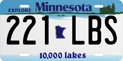 MN license plate 221LBS