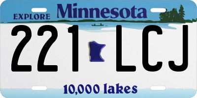 MN license plate 221LCJ