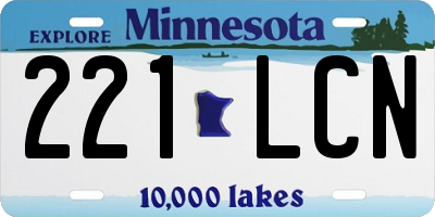 MN license plate 221LCN