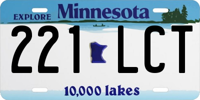 MN license plate 221LCT