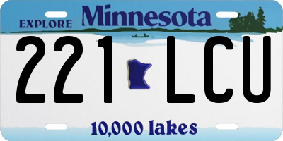 MN license plate 221LCU