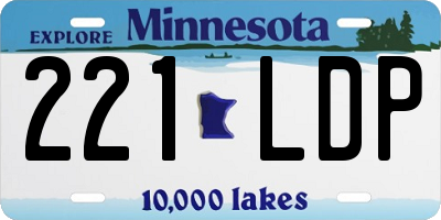 MN license plate 221LDP