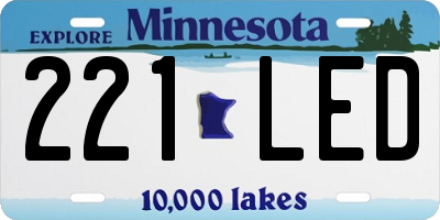 MN license plate 221LED
