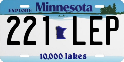 MN license plate 221LEP