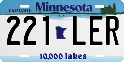MN license plate 221LER