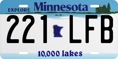 MN license plate 221LFB
