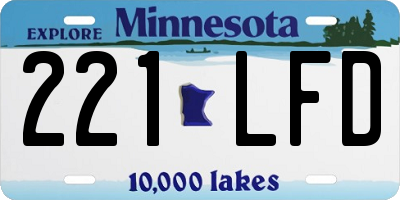 MN license plate 221LFD
