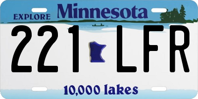 MN license plate 221LFR