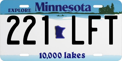 MN license plate 221LFT