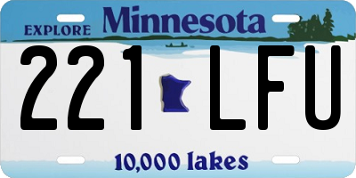 MN license plate 221LFU