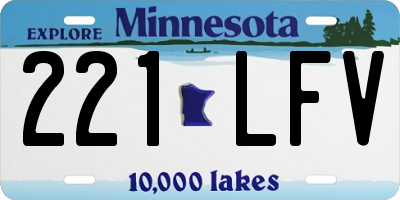 MN license plate 221LFV