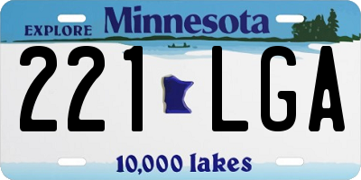MN license plate 221LGA