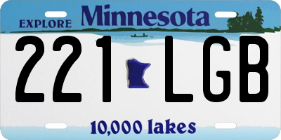 MN license plate 221LGB