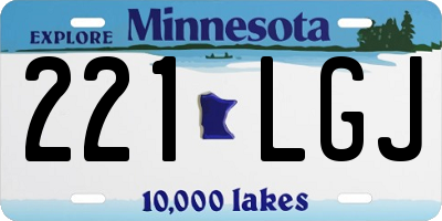 MN license plate 221LGJ
