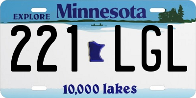 MN license plate 221LGL