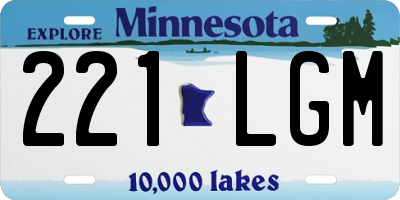 MN license plate 221LGM