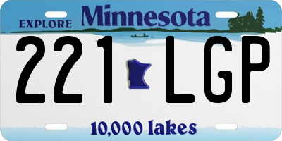 MN license plate 221LGP
