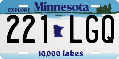 MN license plate 221LGQ