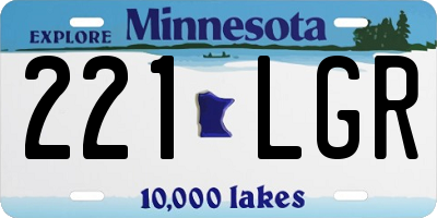 MN license plate 221LGR