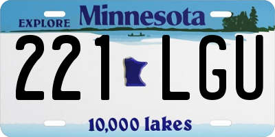 MN license plate 221LGU