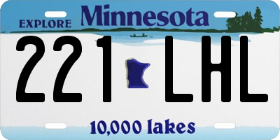 MN license plate 221LHL
