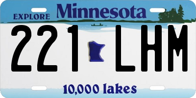 MN license plate 221LHM