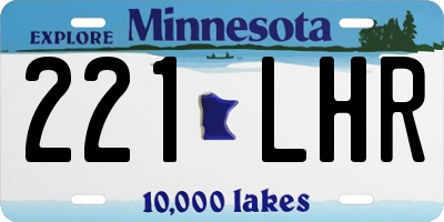 MN license plate 221LHR