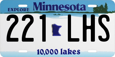 MN license plate 221LHS