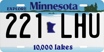 MN license plate 221LHU