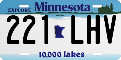 MN license plate 221LHV